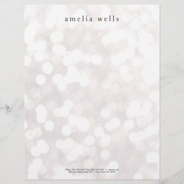 Membrete Moderno profesional creativo blanco simple (Anverso)