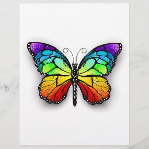Membrete Monarca de mariposa arco iris
