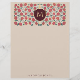 Membrete Monograma de la fantasía mediana Sword & Shield