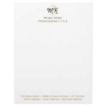 Monograma de plantilla elegante de oro blanco simp