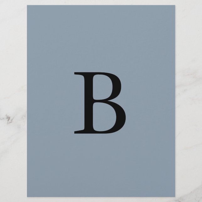 Membrete Monograma: fiesta de novias de Bodas azules agitad (Anverso)