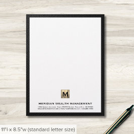 Membrete Monograma Financial Planner Letterhead
