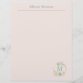 Membrete Monograma floral