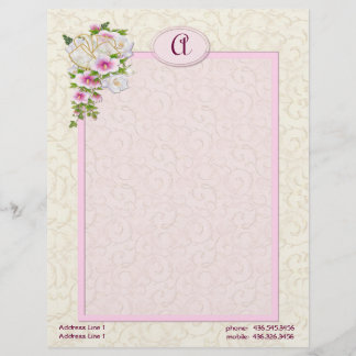 Membrete Monograma floral - Personalizar