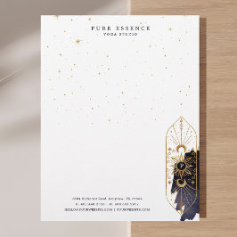 Membrete Monograma holístico del Sol Celestial y la Luna Ti