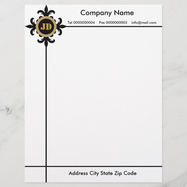 Membrete Monograma Letterhead (Anverso)