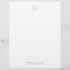 Membrete Monograma moderno simple profesional personalizado