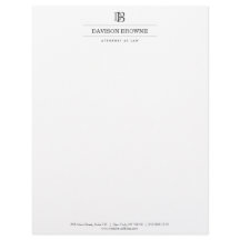 Monograma profesional Gris oscuro sobre blanco