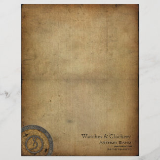 Membrete Monograma S de Steampunk del vintage