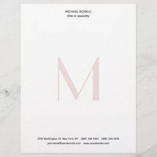 Membrete Monogramo profesional sencillo moderno Minimalista