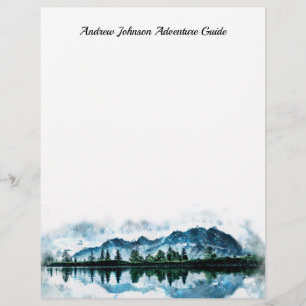 Membrete Montaña Adventure Guide Personalizado Letterhead