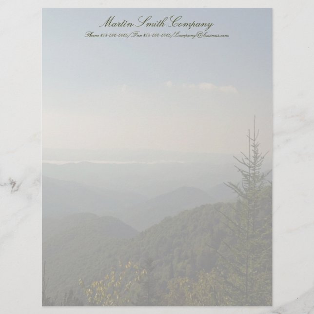 Membrete Montañas Letras Profesionales de Negocios (Anverso)