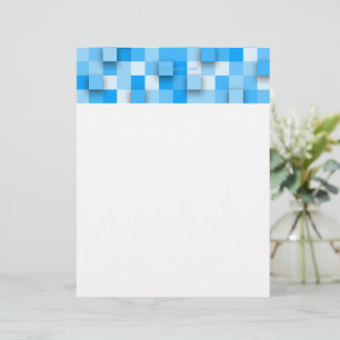 Membrete mosaico de cuadros de SlipperyJoe moderno de tres-