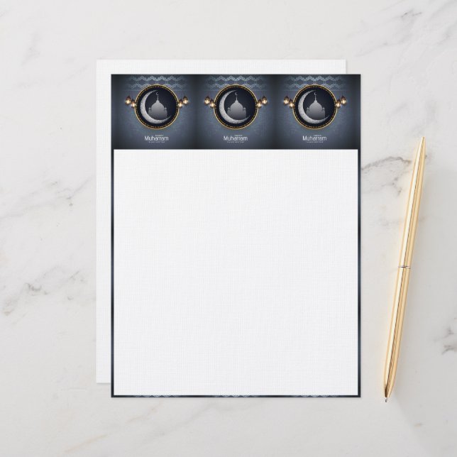 Membrete Muharram Letterhead (Anverso/Reverso In Situ)