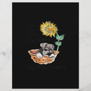 Membrete Mujeres, eres mi flor de sol Schnauzer