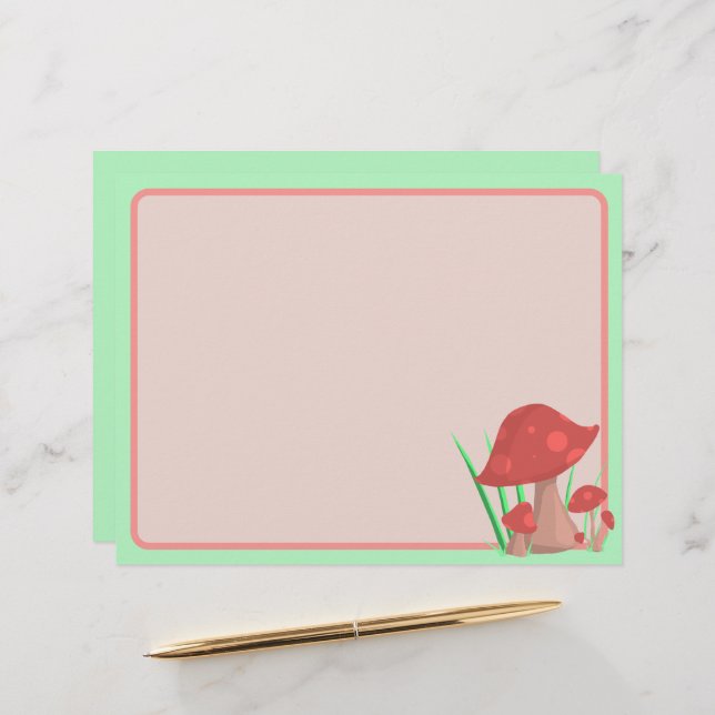 Membrete Mushie Garden (Anverso/Reverso In Situ)