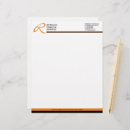 Membrete Naranja profesional de monogramas - Cabletero de n