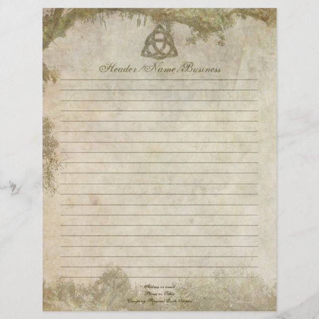 Membrete Natural de Triquetra alineado (Anverso)