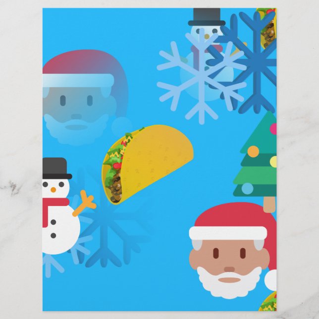 Membrete navidades taco emoji (Anverso)