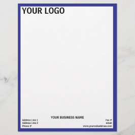 Membrete Navy Blue Frame Generic Adaptable