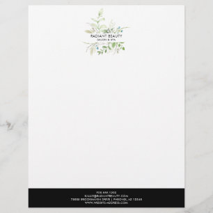 Membrete Negocio botánico de flores silvestres modernas