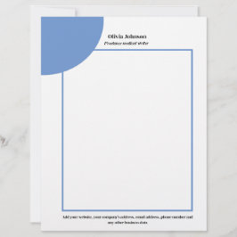 Membrete Negocio solopreneur minimalista geométrico azul