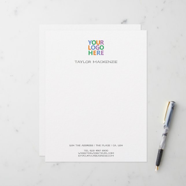 Membrete Negocio Tu Logo Personalizado (Anverso/Reverso In Situ)