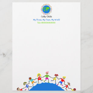 Membrete Niños globales,