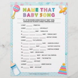 Membrete Nombrar esa canción del bebé [Baby Basics Blue]