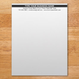 Membrete Nombre comercial resaltado en el encabezado del me