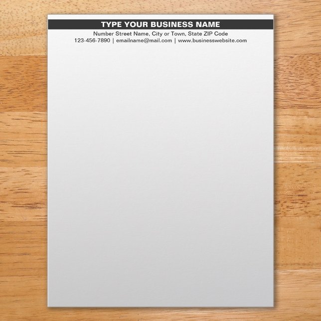 Membrete Nombre comercial resaltado en el encabezado del me (Subido por el creador)