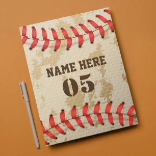 Membrete Nombre de béisbol vintage personalizado número ret