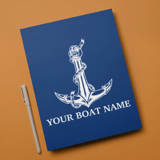 Membrete Nombre del barco vintage nautical Anchor Rope