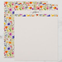 Nombre del guión elegante de flores silvestres