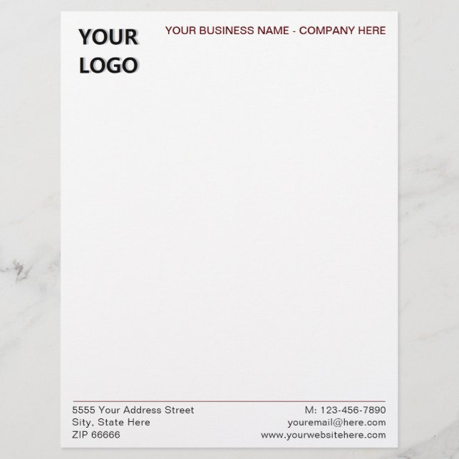 Membrete Nombre del logotipo comercial del personalizado Di (Anverso)
