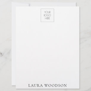 Membrete Nombre del logotipo Minimalista simple