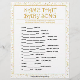 Membrete Nombre esa canción del bebé [Golden Sparkles]