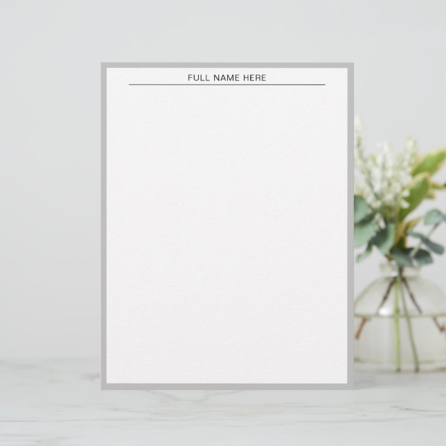Membrete Nombre personalizado (Anverso de pie)