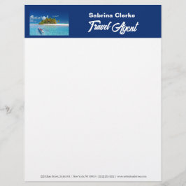 Membrete Nombre personalizado de la isla de vacaciones