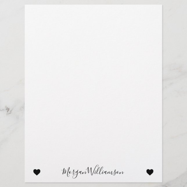 Membrete Nombre simple y moderno elegante (Anverso)