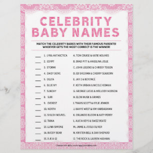 Membrete Nombres de bebés de celebridades [Lujo de lujo [ro