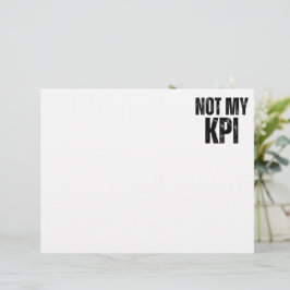 Membrete Not My KPI Minimalist Professional Letterhead