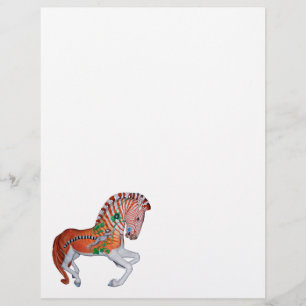 Membrete Notas de la foto del animal Quagga cebra del carru
