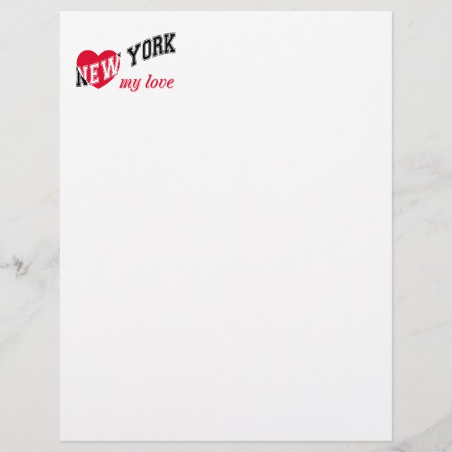 Membrete Nueva York mi amor (Anverso)