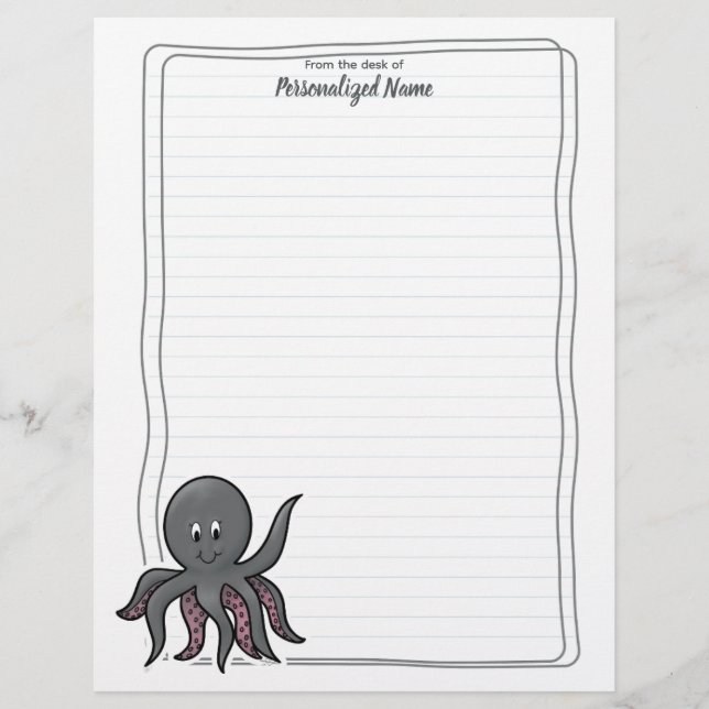 Membrete Octavia Octopus Lined (Anverso)