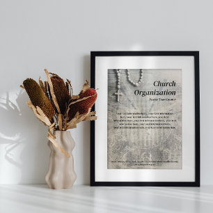 Membrete Organización Religiosa Vintage Clock Letterhead