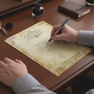 Membrete Ornate Flourish Vintage Style Business