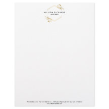 Ornate Gold Vine and Leaf Emblem Letterhead