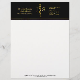 Membrete Oro en el Black Classy Rod de Asclepius Medical