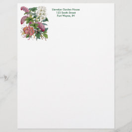 Membrete Página botánica del vintage